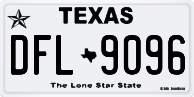 TX license plate DFL9096