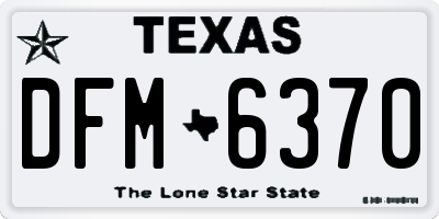 TX license plate DFM6370