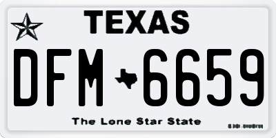 TX license plate DFM6659