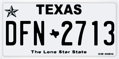 TX license plate DFN2713