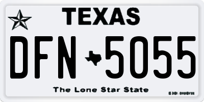 TX license plate DFN5055