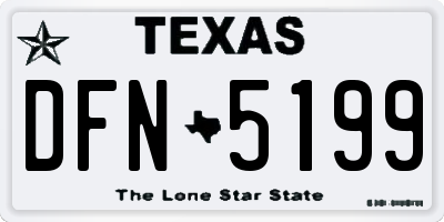 TX license plate DFN5199