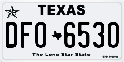 TX license plate DFO6530