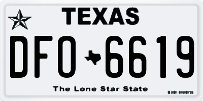 TX license plate DFO6619