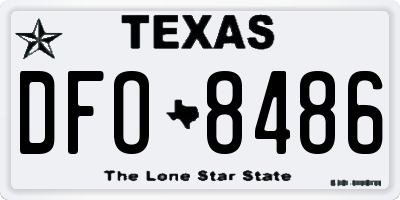 TX license plate DFO8486
