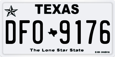 TX license plate DFO9176