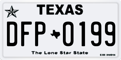 TX license plate DFP0199