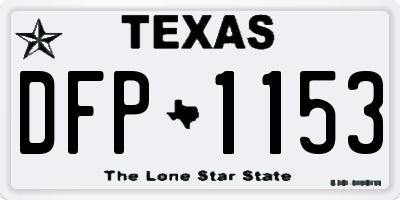 TX license plate DFP1153