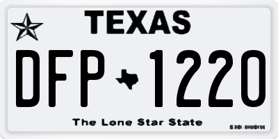TX license plate DFP1220
