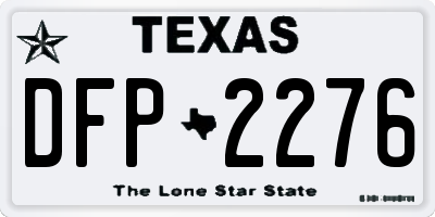 TX license plate DFP2276