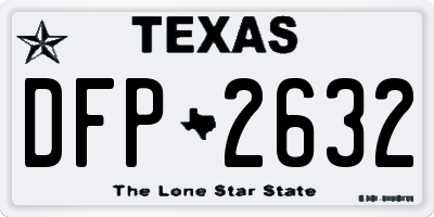 TX license plate DFP2632