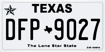 TX license plate DFP9027