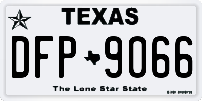 TX license plate DFP9066