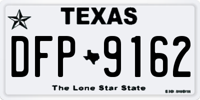 TX license plate DFP9162