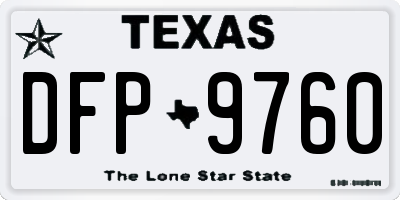 TX license plate DFP9760