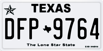 TX license plate DFP9764