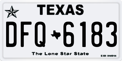 TX license plate DFQ6183