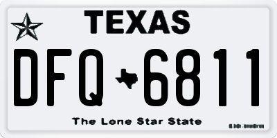 TX license plate DFQ6811