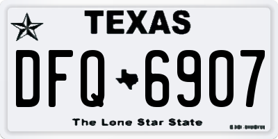 TX license plate DFQ6907