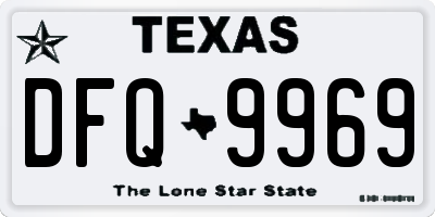 TX license plate DFQ9969