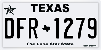TX license plate DFR1279