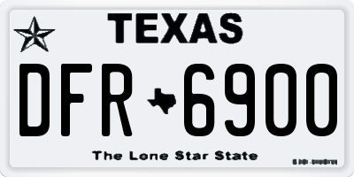 TX license plate DFR6900