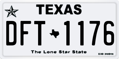 TX license plate DFT1176