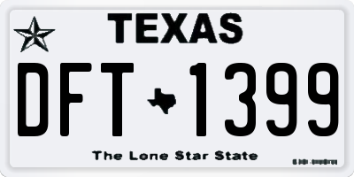TX license plate DFT1399