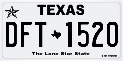 TX license plate DFT1520