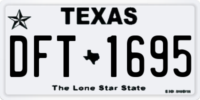 TX license plate DFT1695