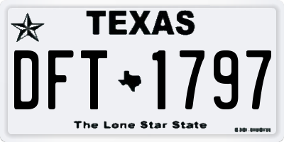 TX license plate DFT1797