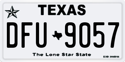 TX license plate DFU9057