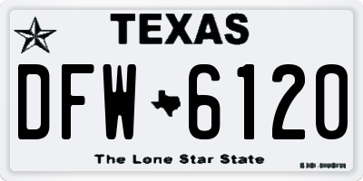 TX license plate DFW6120