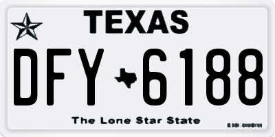 TX license plate DFY6188