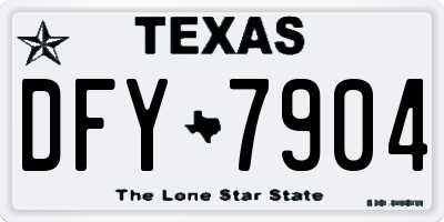 TX license plate DFY7904
