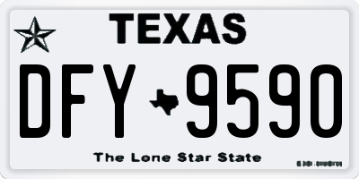 TX license plate DFY9590