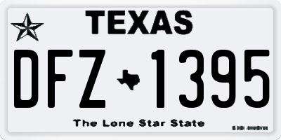 TX license plate DFZ1395