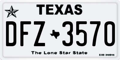 TX license plate DFZ3570