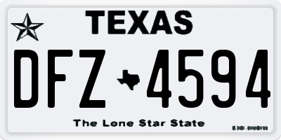 TX license plate DFZ4594