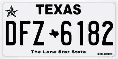 TX license plate DFZ6182