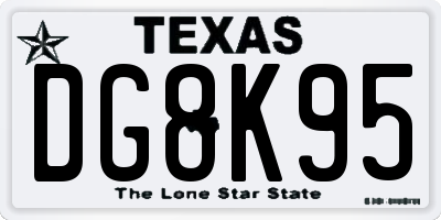 TX license plate DG8K95