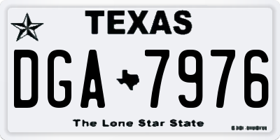 TX license plate DGA7976