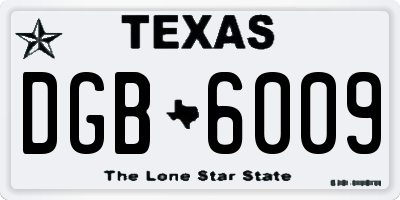 TX license plate DGB6009