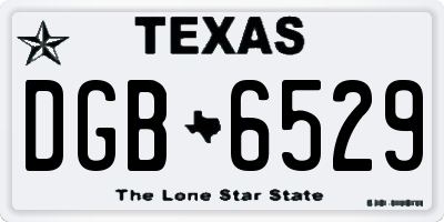 TX license plate DGB6529