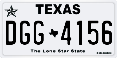 TX license plate DGG4156