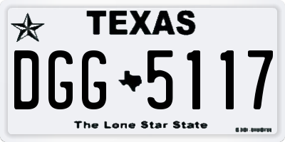 TX license plate DGG5117