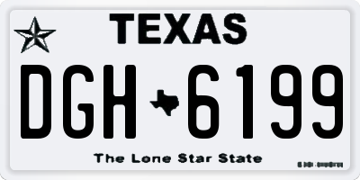 TX license plate DGH6199