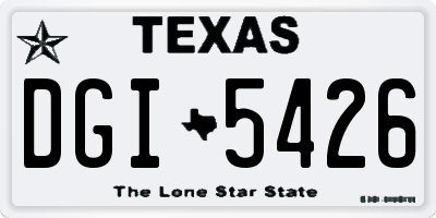 TX license plate DGI5426