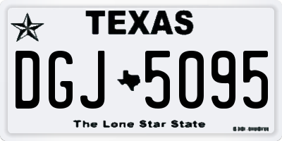 TX license plate DGJ5095
