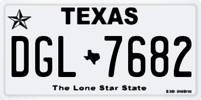 TX license plate DGL7682